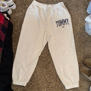 Tommy Hilfiger White Logo Sweatpants